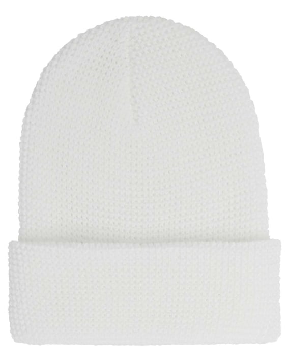 Front view of Waffle Cuffed Beanie