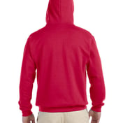Back view of Adult NuBlend Fleece Quarter-Zip Pullover Hooded Sweatshirt