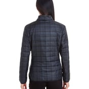 Back view of Ladies’ Portal Interactive Printed Packable Puffer Jacket