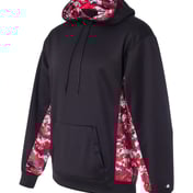 Side view of Digital Camo Colorblock Performance Fleece Hooded Sweatshirt