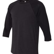 Side view of Three-Quarter Sleeve Baseball Tee