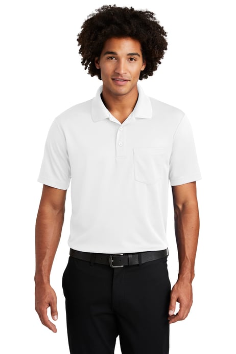 Front view of PosiCharge &reg; RacerMesh &reg; Pocket Polo