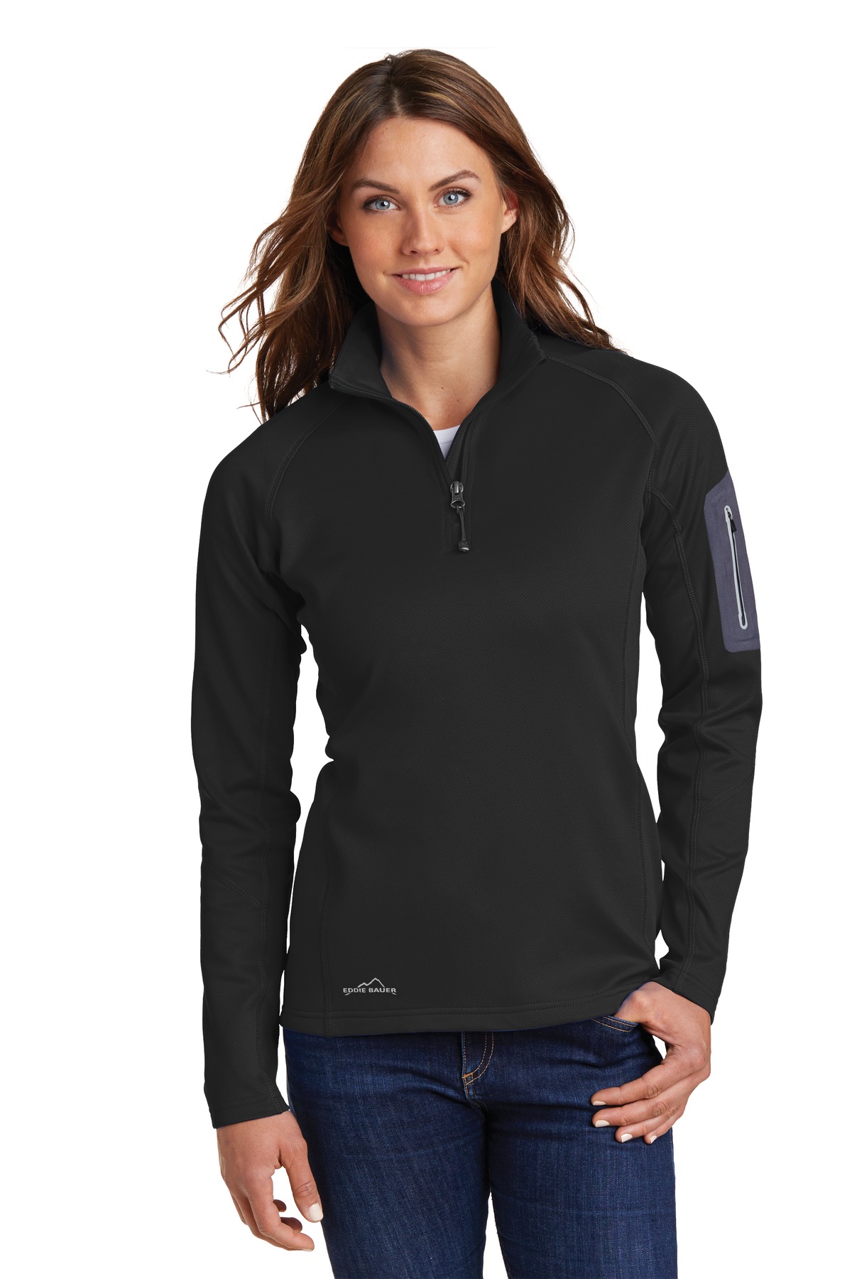 Front view of Ladies 1/2-Zip Performance Fleece