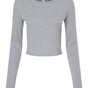 Front view of Women’s Micro Rib Long Sleeve Baby Tee