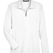 Front view of Women’s CrownLux Performance® Plaited Long Sleeve Polo