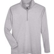Front view of Youth Zone Sonic Heather Performance Quarter-Zip Pullolver
