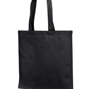 Front view of Cotton Canvas Tote Bag With Self Fabric Handles