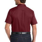 Back view of Short Sleeve SuperPro React Twill Shirt