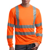 Front view of ANSI 107 Class 3 Long Sleeve Snag-Resistant Reflective T-Shirt