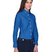 Side view of Women’s Long Sleeve Oxford Dress Shirt
