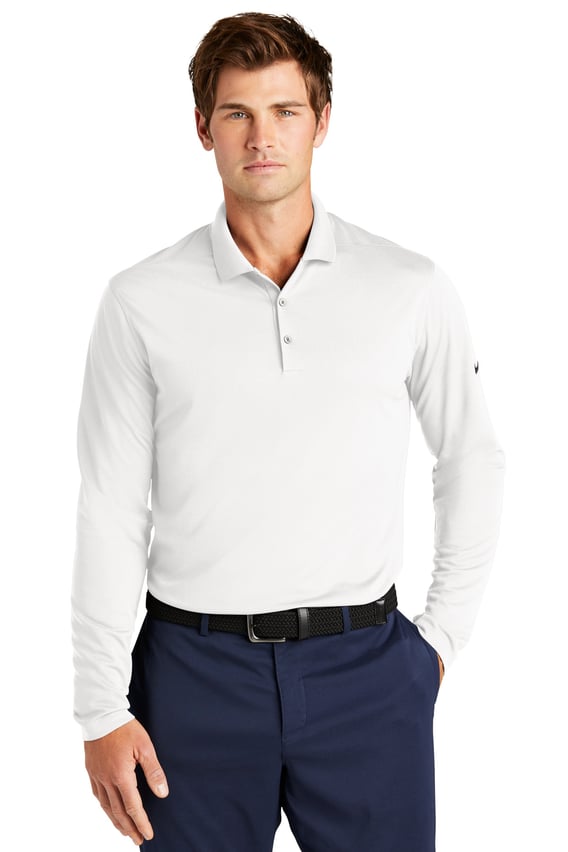 Front view of Dri-FIT Micro Pique 2.0 Long Sleeve Polo