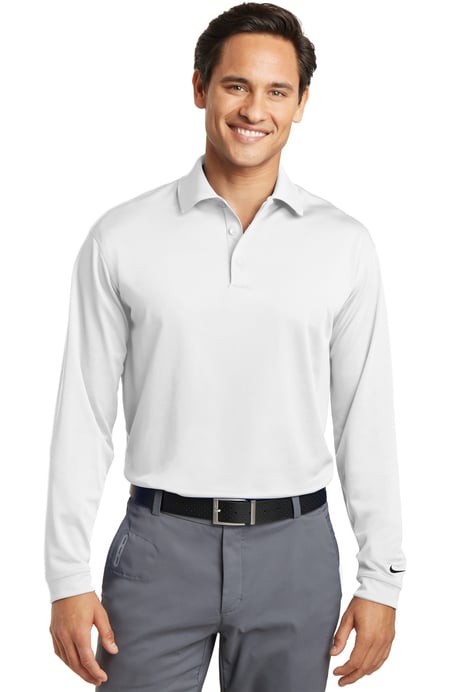 Front view of Long Sleeve Dri-FIT Stretch Tech Polo