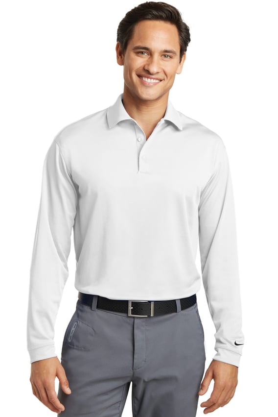 Front view of Long Sleeve Dri-FIT Stretch Tech Polo