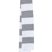 Back view of Rugby-Striped Knit Scarf