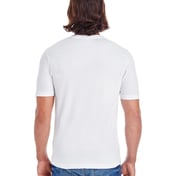 Back view of Unisex FINE JERSEY SHORT SLEEVE CLASSIC V-NECK