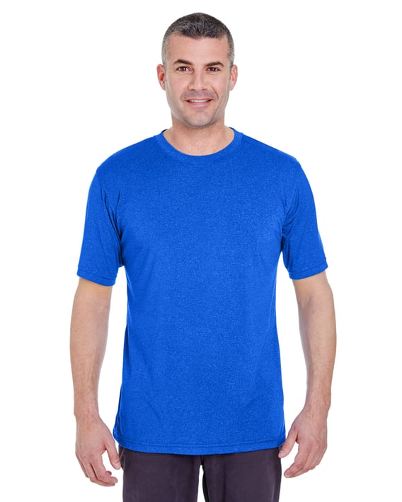 Front view of Men’s Cool & Dry Heathered Performance T-Shirt
