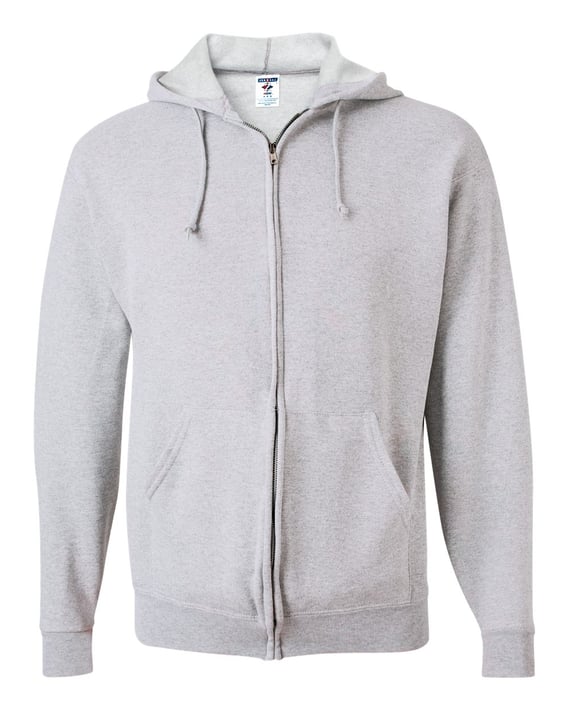 Front view of NuBlend® Full-Zip Hooded Sweatshirt