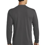 Back view of Long Sleeve Performance Blend Tee