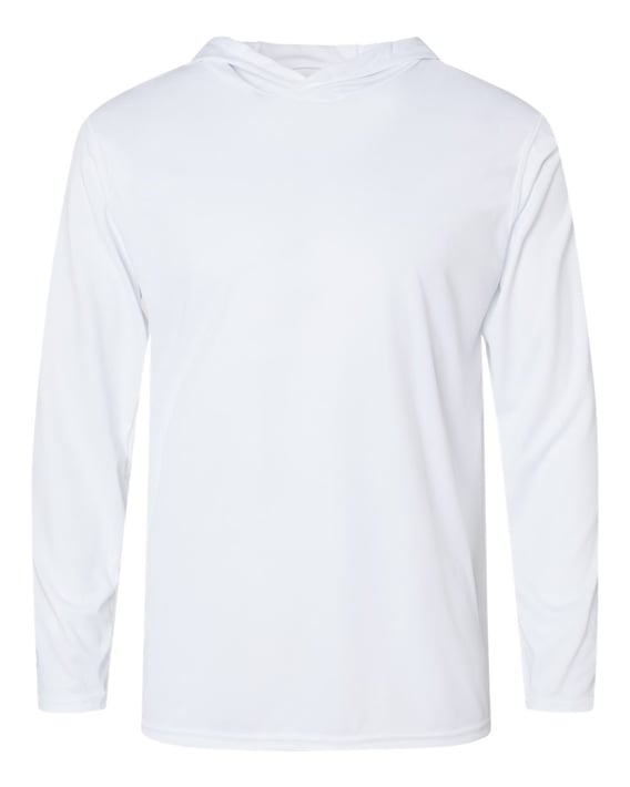 Front view of Momentum Hooded Long Sleeve T-Shirt