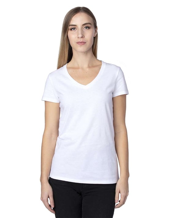 Front view of Women’s Ultimate CVC V-Neck T-Shirt