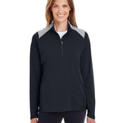 Front view of Ladies’ Command Colorblock Snag Protection Quarter-Zip