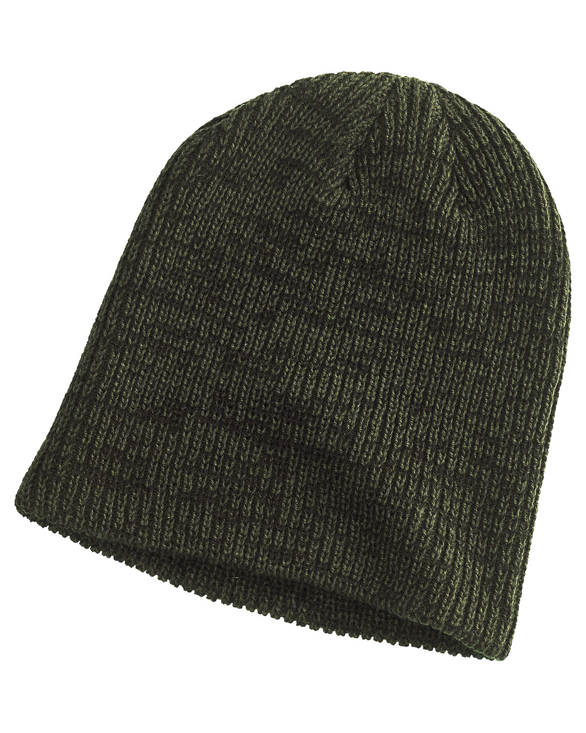 Front view of Ribbed Marled Beanie