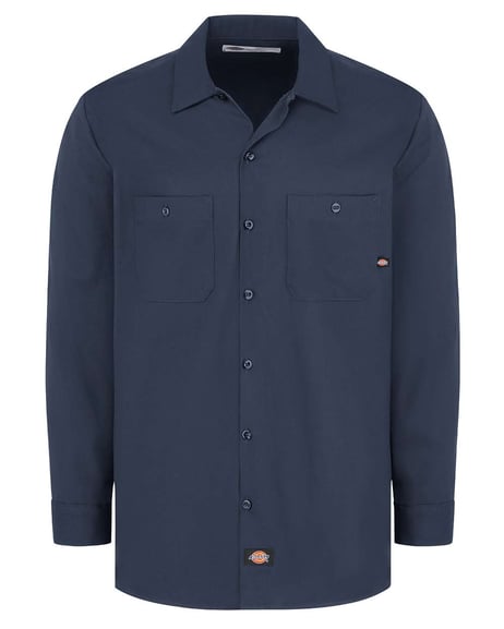 Front view of Industrial Cotton Long Sleeve Work Shirt