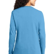 Back view of Ladies Long Sleeve Core Cotton Tee