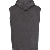 Back view of Triblend Sleeveless Hooded Sweatshirt