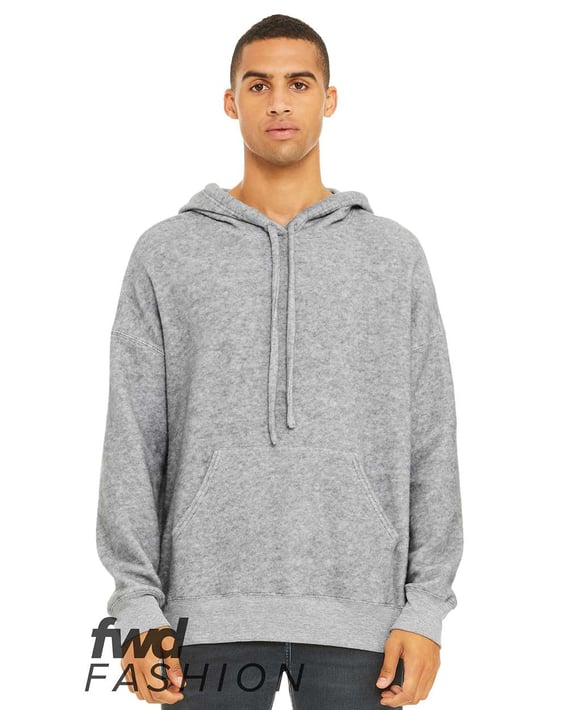 Front view of FWD Fashion Sueded Fleece Hoodie