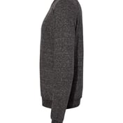 Side view of Snow Heather French Terry Crewneck Sweatshirt