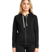 Front view of Ladies’ Malibu Raglan Full-Zip Hooded Sweatshirt