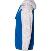 Side view of Mélange Fleece Colorblocked Hooded Sweatshirt