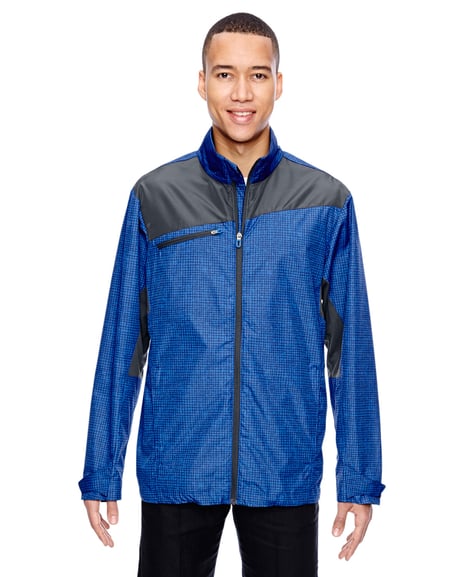 Front view of Men's Sprint Interactive Printed Lightweight Jacket