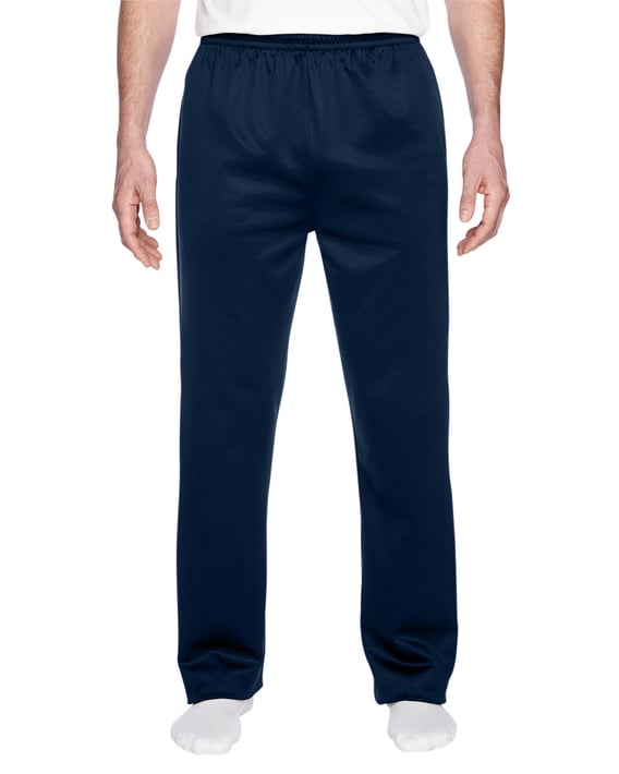 Front view of Adult 6 Oz. DRI-POWER® SPORT Pocketed Open-Bottom Sweatpant