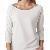 Front view of Ladies’ French Terry 3/4-Sleeve Raglan