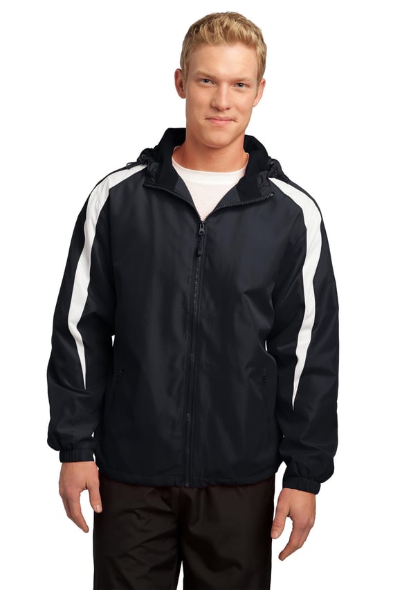 Front view of Fleece-Lined Colorblock Jacket
