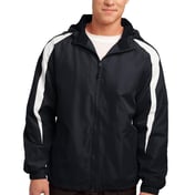 Front view of Fleece-Lined Colorblock Jacket