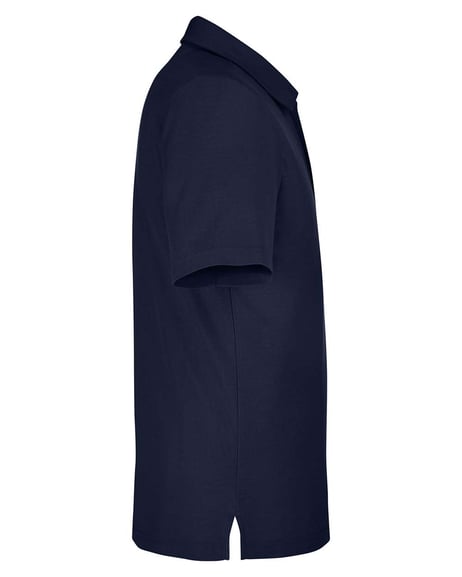 Side view of Tall Fusion ChromaSoft™ Pique Polo