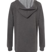 Back view of Women S Lightweight California Wave Wash Hooded Sweatshirt