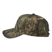 Side view of Garment-Washed Camo Cap