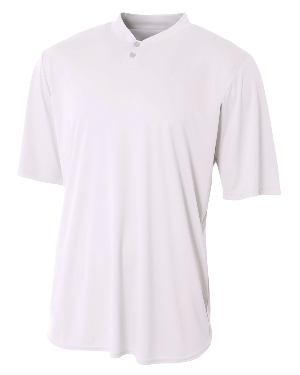 Front view of Adult Tek 2-Button Henley Jersey