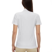 Back view of Ladies’ Eperformance Launch Snag Protection Striped Polo