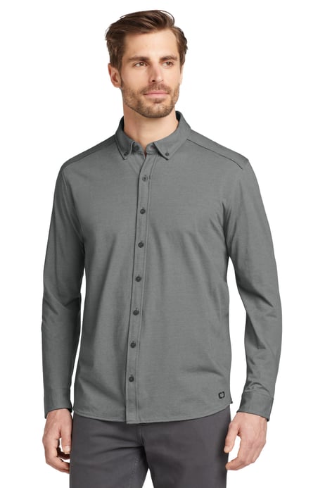 Frontview ofCode Stretch Long Sleeve Button-Up