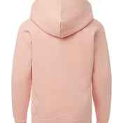Back view of Garment-Dyed Youth Lightweight Fleece Hooded Sweatshirt
