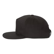 Side view of Lightly-Structured Five-Panel Snapback Cap