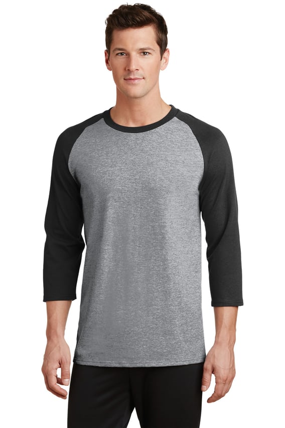 Front view of Core Blend 3/4-Sleeve Raglan Tee