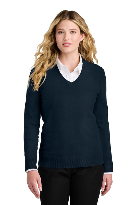 Front view of Women's Easy Care V-Neck Sweater