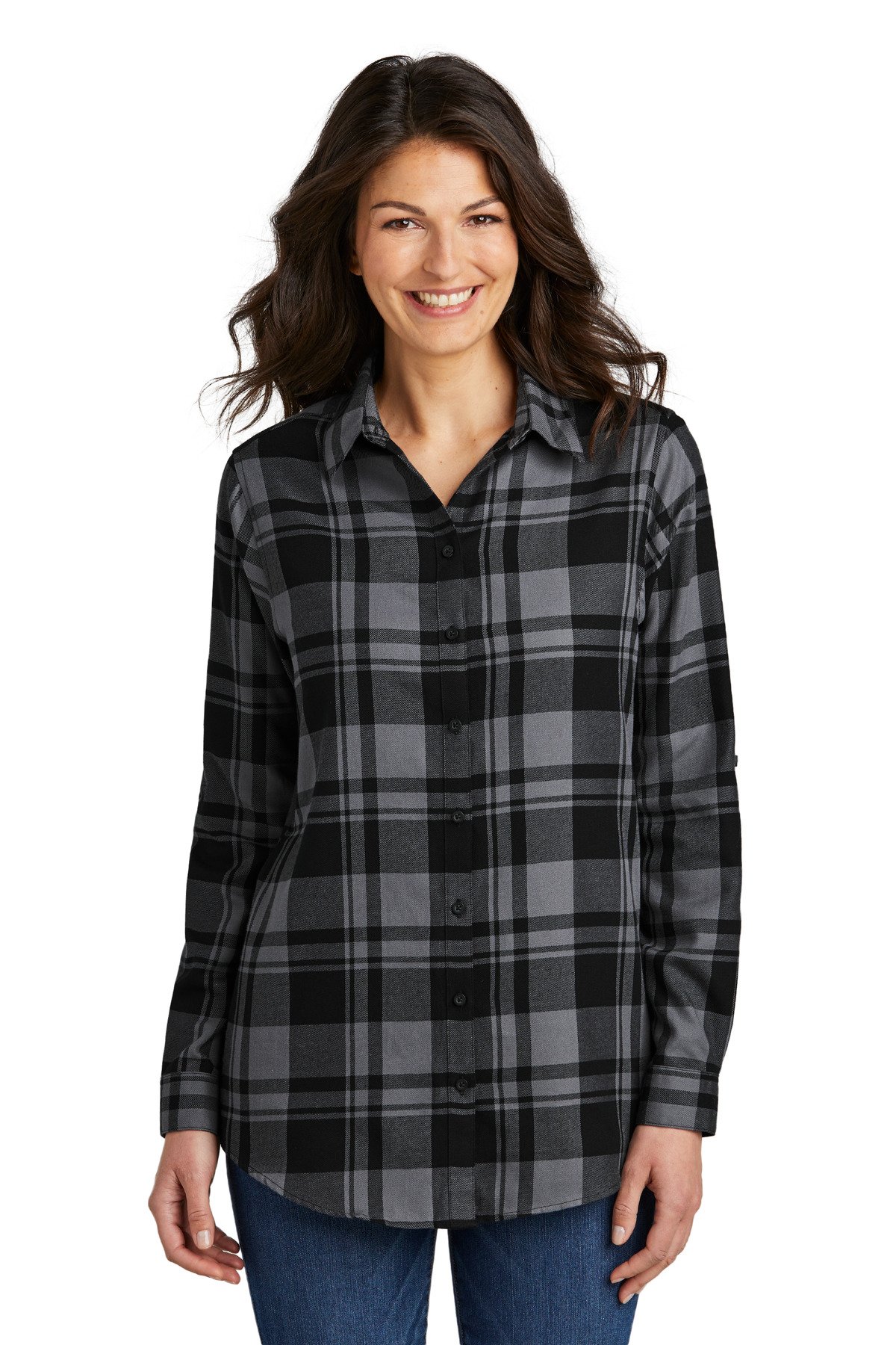 Front view of Women’s Plaid Flannel Tunic