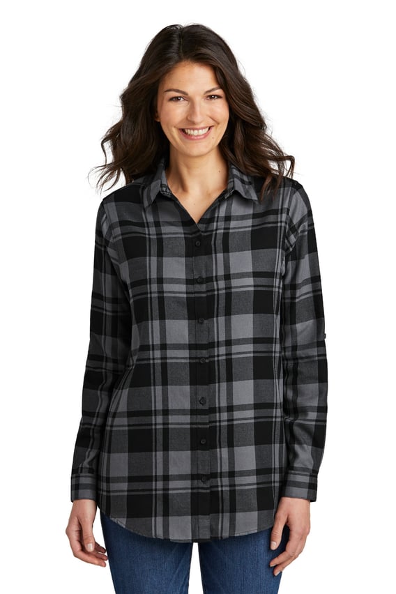 Front view of Women’s Plaid Flannel Tunic